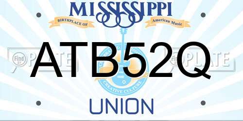 ATB52Q Mississippi License Plate