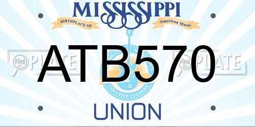 ATB570 Mississippi License Plate