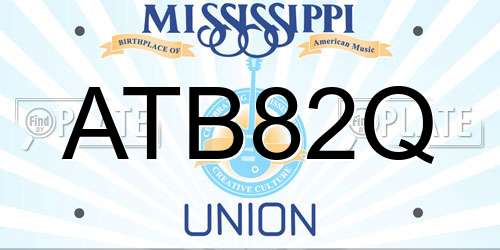 ATB82Q Mississippi License Plate