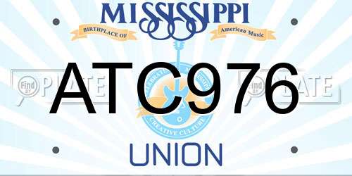 ATC976 Mississippi License Plate