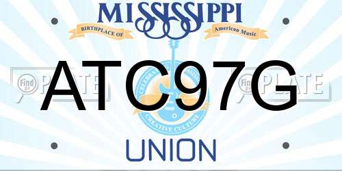ATC97G Mississippi License Plate