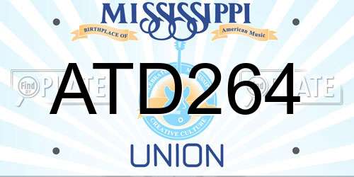 ATD264 Mississippi License Plate
