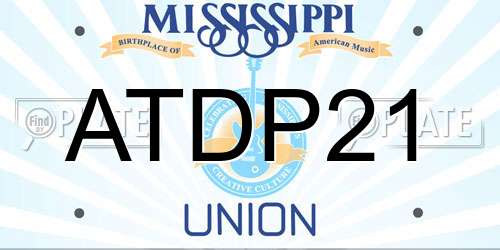 ATDP21 Mississippi License Plate