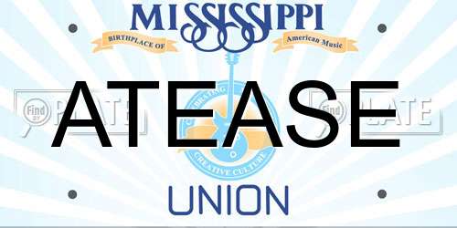 ATEASE Mississippi License Plate