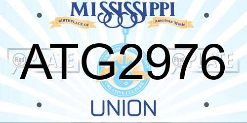 ATG2976 Mississippi License Plate