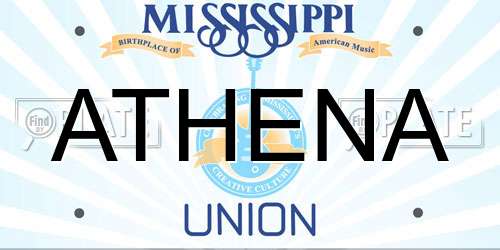 ATHENA Mississippi License Plate
