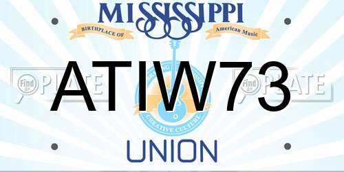 ATIW73 Mississippi License Plate