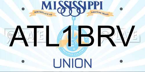 ATL1BRV Mississippi License Plate