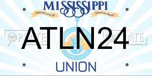 ATLN24 Mississippi License Plate