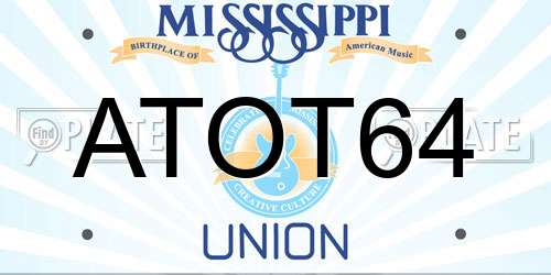 ATOT64 Mississippi License Plate