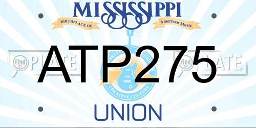 ATP275 Mississippi License Plate