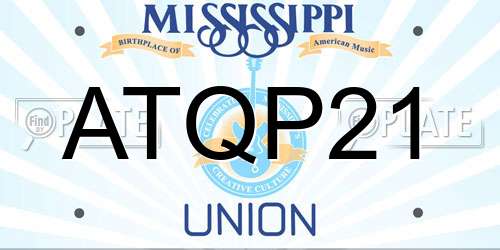 ATQP21 Mississippi License Plate