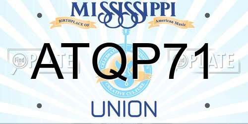 ATQP71 Mississippi License Plate