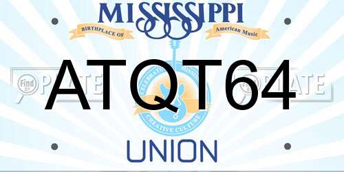 ATQT64 Mississippi License Plate