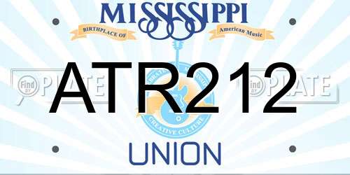 ATR212 Mississippi License Plate