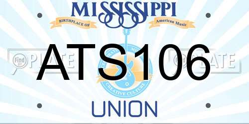 ATS106 Mississippi License Plate