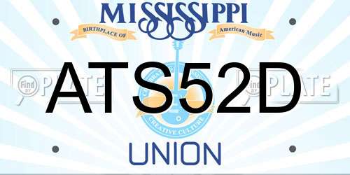 ATS52D Mississippi License Plate