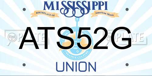 ATS52G Mississippi License Plate