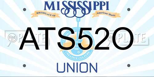 ATS52O Mississippi License Plate
