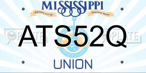 ATS52Q Mississippi License Plate