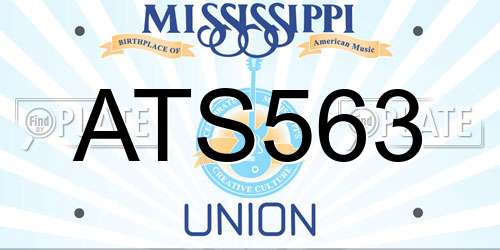 ATS563 Mississippi License Plate