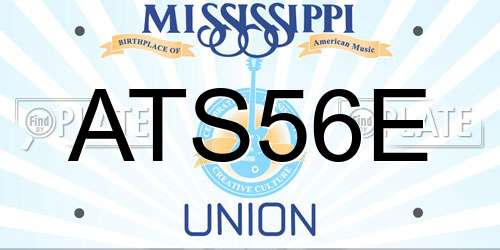 ATS56E Mississippi License Plate