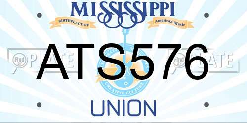 ATS576 Mississippi License Plate