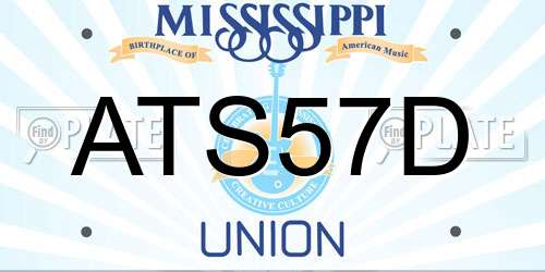 ATS57D Mississippi License Plate