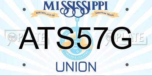 ATS57G Mississippi License Plate