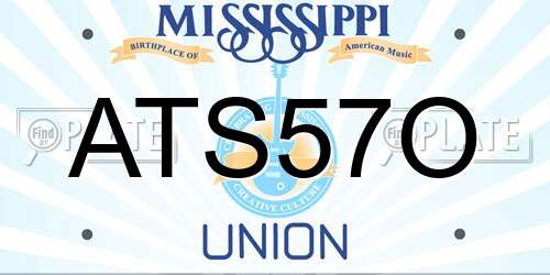 ATS57O Mississippi License Plate