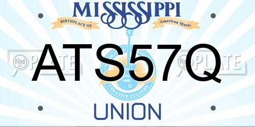 ATS57Q Mississippi License Plate