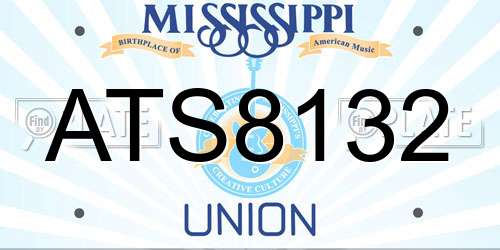 ATS8132 Mississippi License Plate