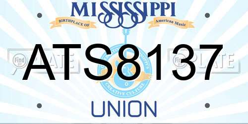 ATS8137 Mississippi License Plate