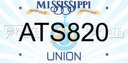 ATS820 Mississippi License Plate