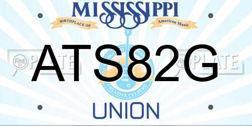 ATS82G Mississippi License Plate