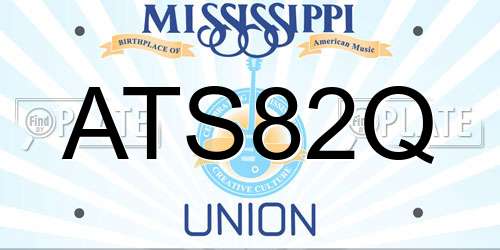 ATS82Q Mississippi License Plate