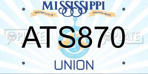 ATS870 Mississippi License Plate