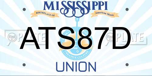 ATS87D Mississippi License Plate