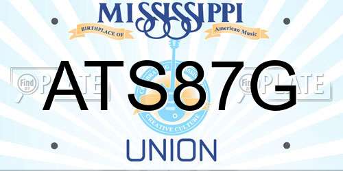 ATS87G Mississippi License Plate