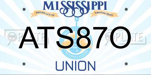 ATS87O Mississippi License Plate
