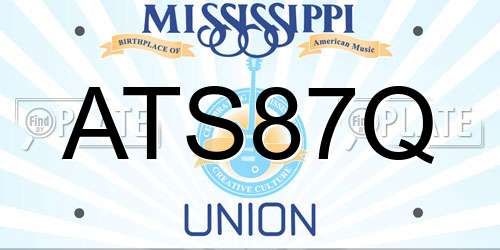 ATS87Q Mississippi License Plate