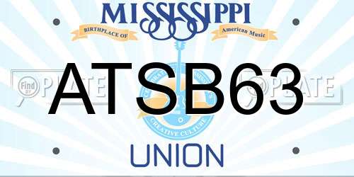 ATSB63 Mississippi License Plate