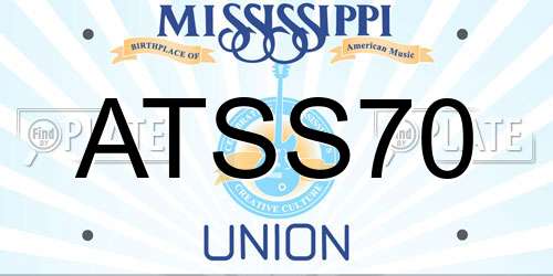 ATSS70 Mississippi License Plate