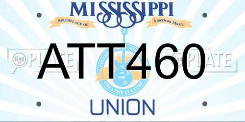ATT460 Mississippi License Plate