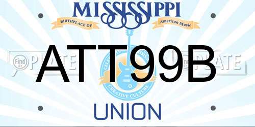 ATT99B Mississippi License Plate