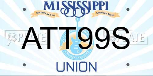 ATT99S Mississippi License Plate