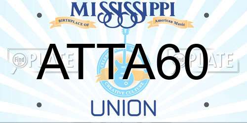 ATTA60 Mississippi License Plate