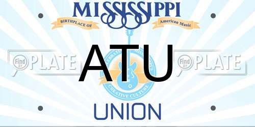 ATU Mississippi License Plate