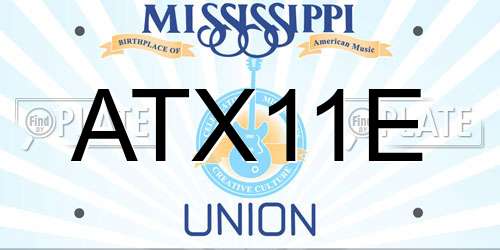 ATX11E Mississippi License Plate