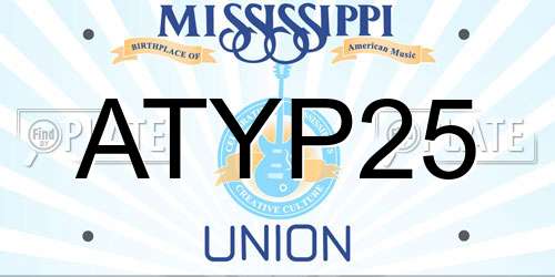 ATYP25 Mississippi License Plate